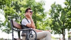 Man using a smartphone