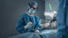 Surgeon using mixed reality  Surgeon using mixed reality