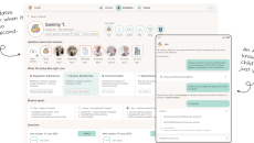 Interface of the Indi app for navigating health services Interface of the Indi app for navigating health services