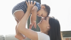 Mother holding a child