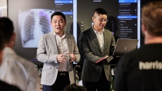 Harrison.ai co-founders during a product demonstration Harrison.ai co-founders during a product demonstration