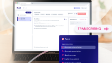 Interface of Heidi AI scribe Interface of Heidi AI scribe