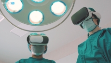 Surgeons wearing VR headsets Surgeons wearing VR headsets