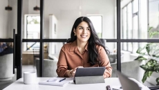 Person in a conference room Person in a conference room