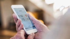 Smartphone in person's hand Smartphone in person's hand