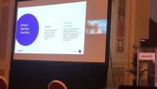 Kevin Ross, PhD, during his presentation on ethical machine learning Kevin Ross, PhD, during his presentation on ethical machine learning