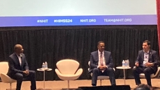 three people discussing health three people discussing health