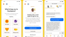 Smartphones displaying Headspace Health's app. Smartphones displaying Headspace Health's app.