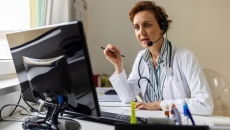 Physician conducting telehealth visit Physician conducting telehealth visit