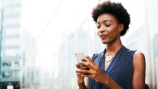 Person on a mobile phone Person on a mobile phone