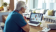 Patient consulting with physician remotely Patient consulting with physician remotely
