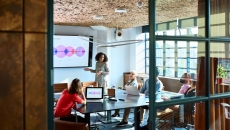 Businesspeople meeting in a boardroom Businesspeople meeting in a boardroom