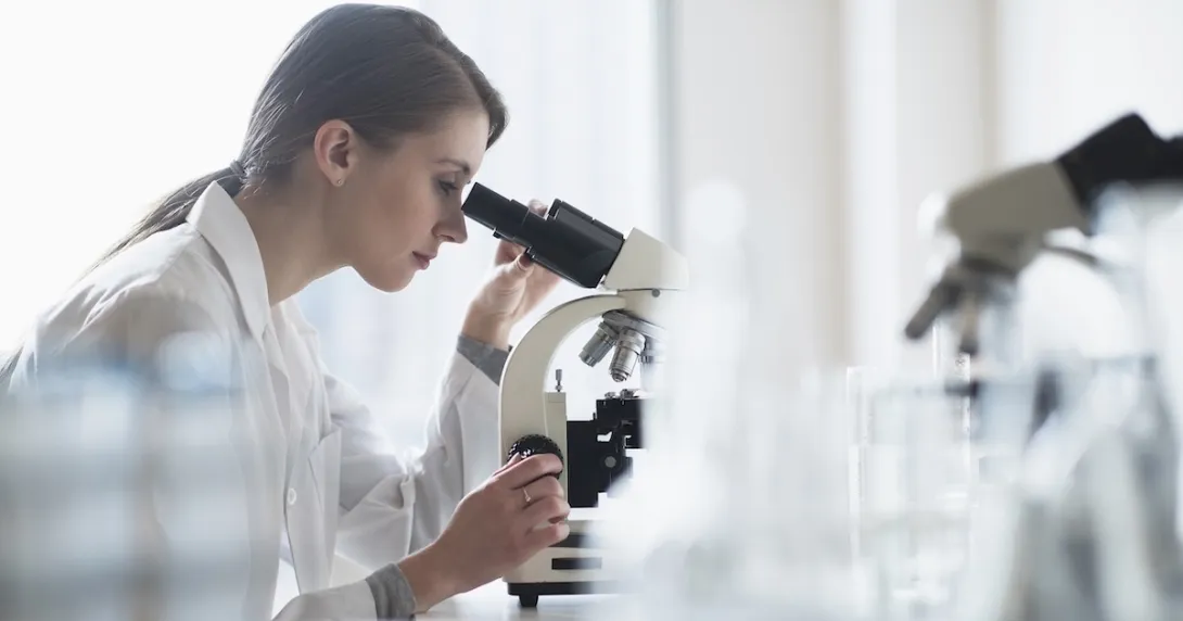 Lab technician at work