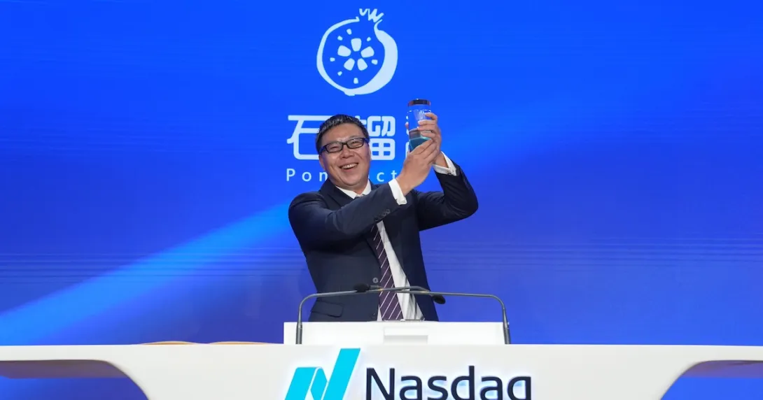 Zhenyang Shi, chairman and CEO of PomDoctor, rings the opening bell following their company's Nasdaq debut Zhenyang Shi, chairman and CEO of PomDoctor, rings the opening bell following their company's Nasdaq debut