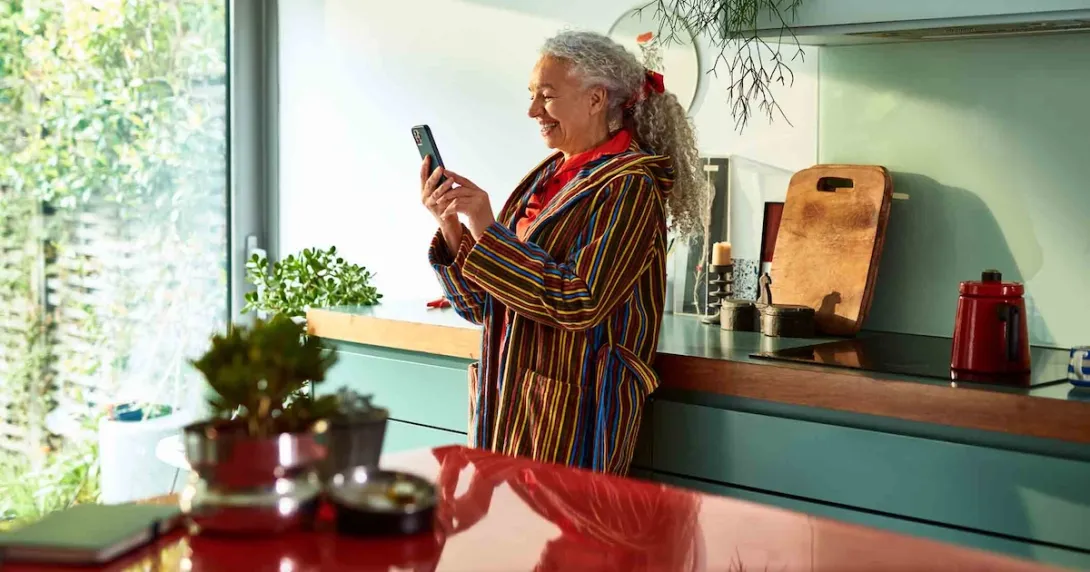 Person on a video call Person on a video call