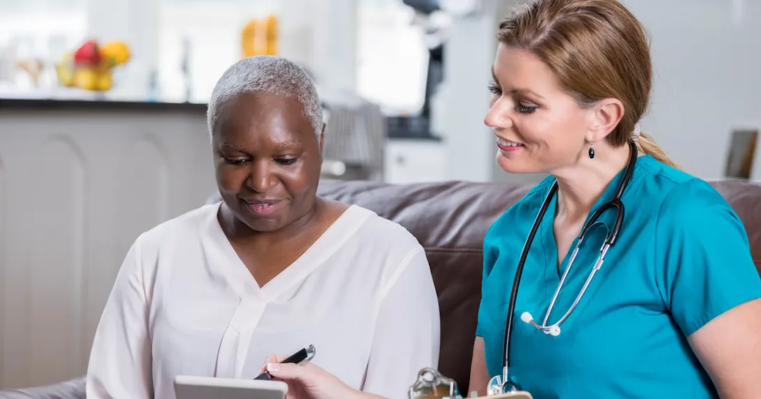 Nurse with a patient Nurse with a patient