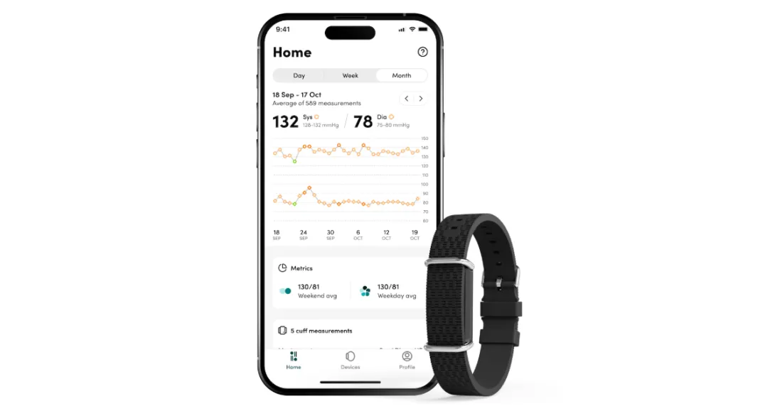 Aktiia wearable and accompanying app Aktiia wearable and accompanying app