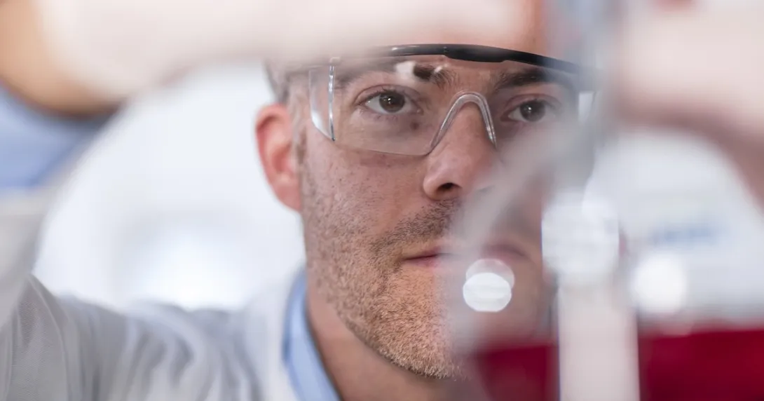 Researcher working in a lab Researcher working in a lab