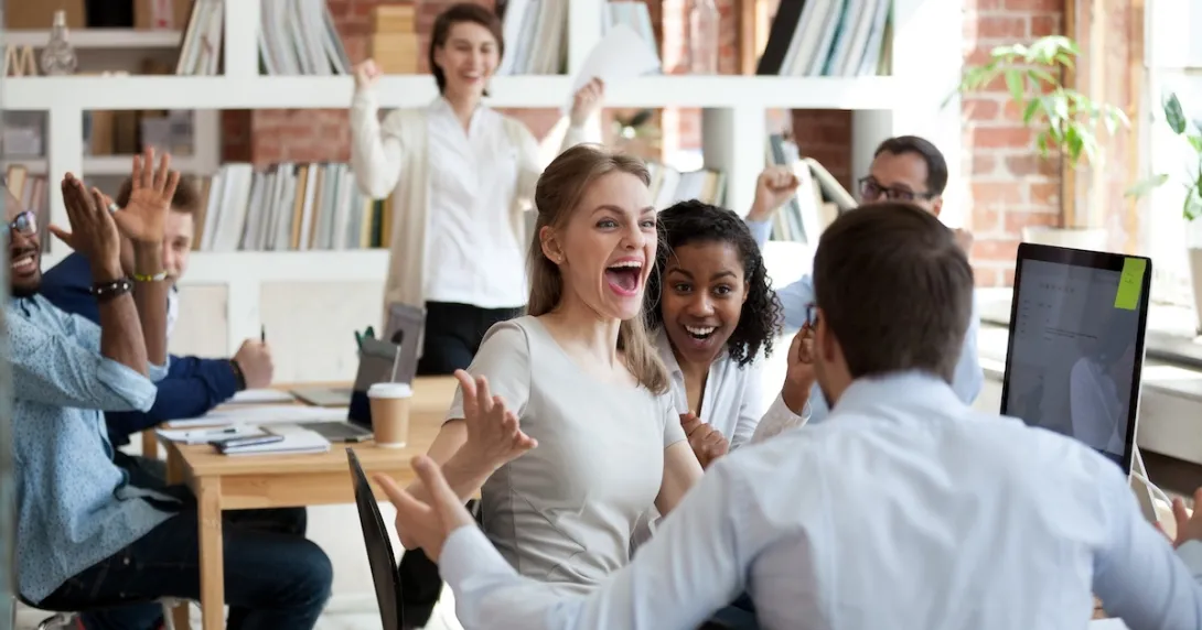 A group of teenagers gathered in a room