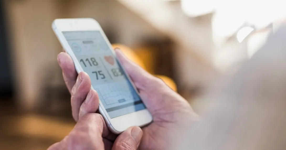 Smartphone in person's hand Smartphone in person's hand