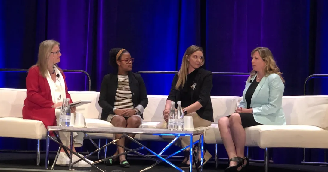 Moderator Shelley Price with Shannon Harris, Jaclyn Sanchez and Carolyn Sun Moderator Shelley Price with Shannon Harris, Jaclyn Sanchez and Carolyn Sun