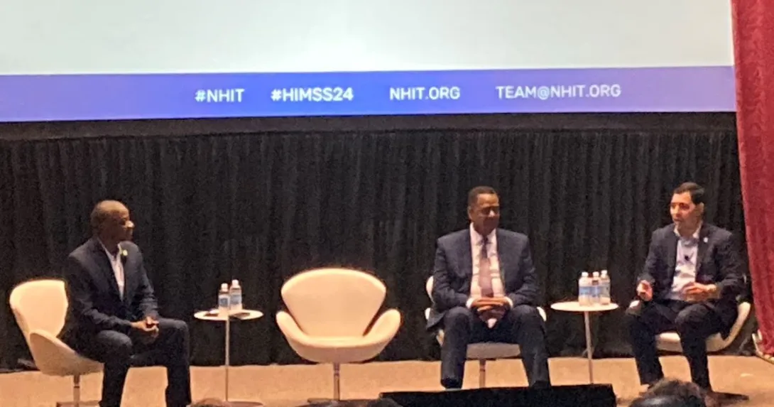 three people discussing health three people discussing health