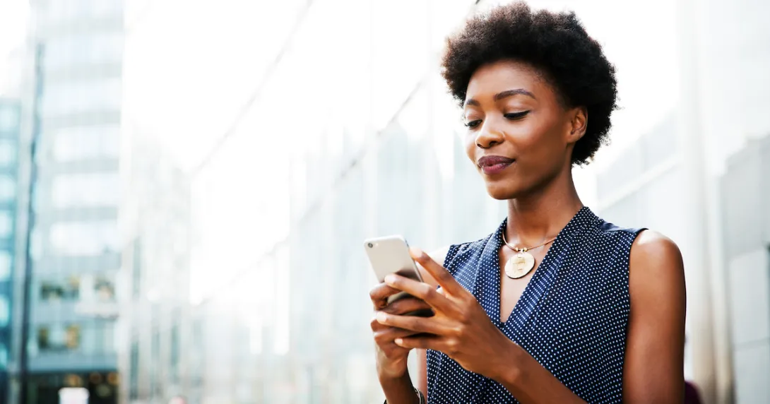 Person on a mobile phone Person on a mobile phone