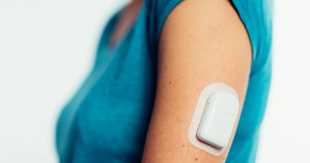 A woman wearing the Sigi Patch Pump. A woman wearing the Sigi Patch Pump.