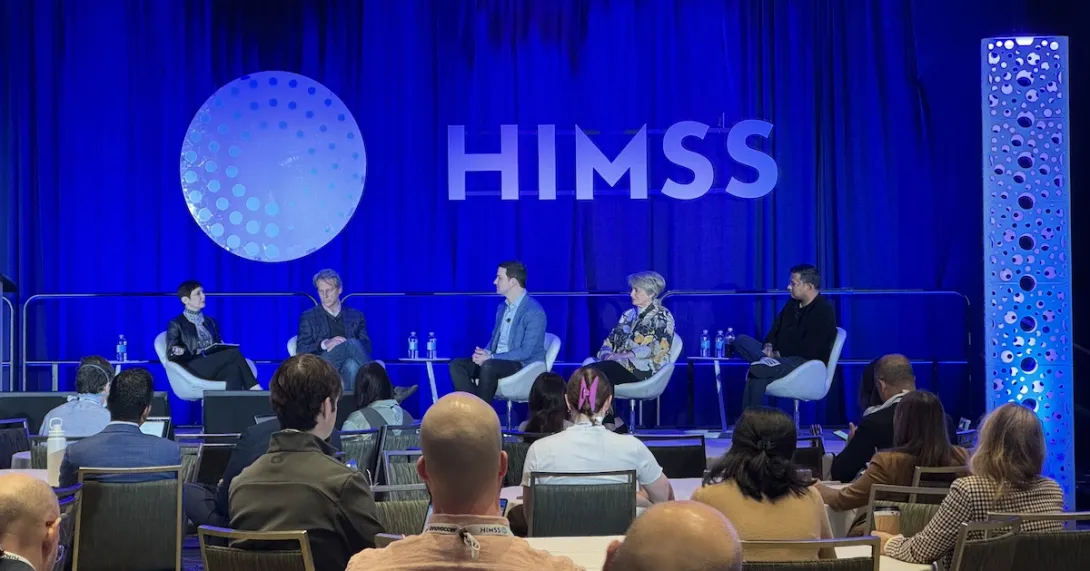 Michael Greeley of Flare Capital Partners, Robbie Freeman of Mount Sinai Health System, Mary Beth Chalk of BeeKeeperAI, Abhinav Shashank at Innovaccer and Sally Frank at Microsoft for Startups Michael Greeley of Flare Capital Partners, Robbie Freeman of Mount Sinai Health System, Mary Beth Chalk of BeeKeeperAI, Abhinav Shashank at Innovaccer and Sally Frank at Microsoft for Startups