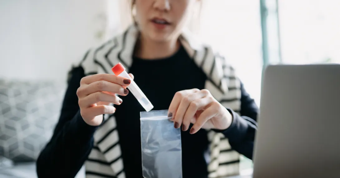 Person with home test Person with home test