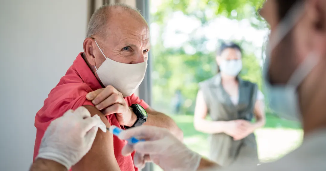 A person receiving a vaccine