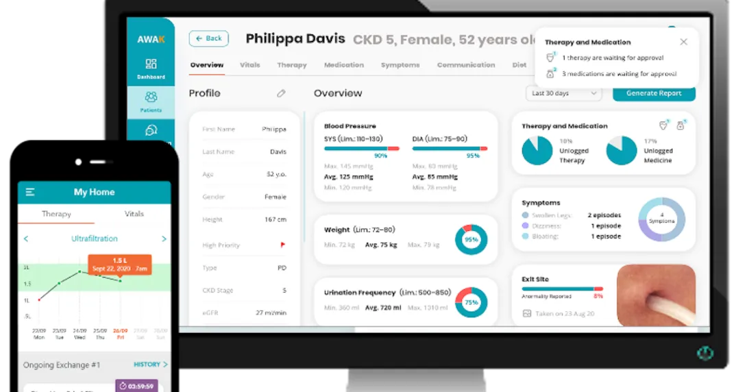 AWAK Technologies digital health monitoring platform