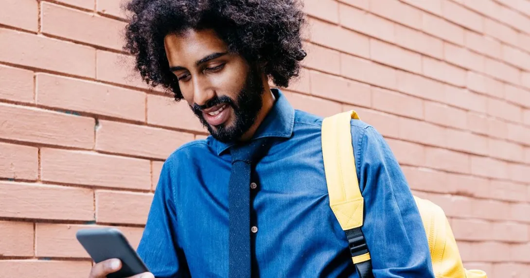 person on cell phone Person on cell phone